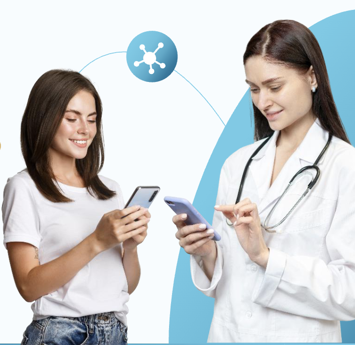 Patient and provider connecting through digital technology